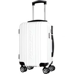 Walizka w kolorze białym - 35 l. Białe walizki Travel One, z materiału. W wyprzedaży za 229,95 zł.