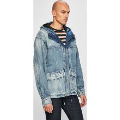 Scotch & Soda - Kurtka. Niebieskie płaszcze męskie Scotch & Soda, m, bez wzorów, z bawełny, krótkie, z kapturem. W wyprzedaży za 749,90 zł.