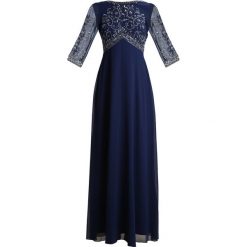 Frock and Frill BHAVYA Suknia balowa navy. Niebieskie sukienki damskie marki Frock and Frill, bez wzorów, z poliesteru, wizytowe, bez kołnierzyka, bez rękawów. W wyprzedaży za 584,25 zł.