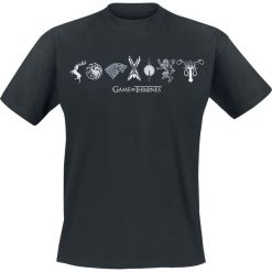Gra o Tron Horizontal Sigils T-Shirt czarny. Czarne koszulki męskie marki Gra o Tron, l, z nadrukiem, z okrągłym kołnierzem. Za 54,90 zł.