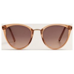 Mango - Okulary Aqua5. Pomarańczowe okulary przeciwsłoneczne damskie Mango, okrągłe. W wyprzedaży za 49,90 zł.