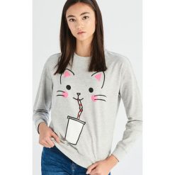 Bluza z kocim motywem - Jasny szar. Szare bluzy damskie marki Sinsay, s. Za 39,99 zł.