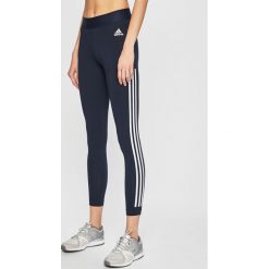 Adidas Performance - Legginsy. Niebieskie spodnie damskie adidas Performance, s, z nadrukiem, z elastanu. W wyprzedaży za 119,90 zł.