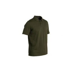 Koszulka myśliwska polo krótki rękaw 100. Brązowe koszulki polo marki SOLOGNAC, s, z materiału. Za 49,99 zł.