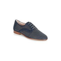 Derby Dorking 7785. Niebieskie półbuty damskie marki Dorking, bez wzorów, bez obcasa, bez zapięcia. Za 549,00 zł.