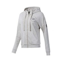 Reebok UFC FG FULL-ZIP HOODIE, E 3S T PNT FL. Szare bluzy damskie Reebok, s, bez wzorów, bez rękawów, bez kaptura. W wyprzedaży za 397,30 zł.