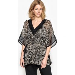 Tuniki damskie: Wzorzysta tunika z rękawem kimono