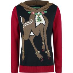 Ugly Christmas Sweater Rudolph Sweter z dzianiny wielokolorowy. Brązowe swetry klasyczne damskie Ugly Christmas Sweater, xl, z dzianiny. Za 184,90 zł.