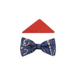 Granatowa bawełniana mucha we wzór paisley A201. Muszki męskie Modini Moda Męska, na co dzień, bez wzorów, z jedwabiu, eleganckie. Za 89,10 zł.