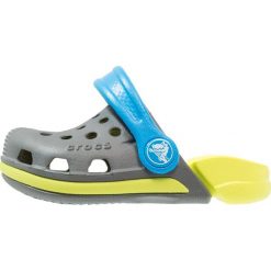 Crocs ELECTRO Sandały kąpielowe slate grey/tennis ball green. Szare sandały chłopięce Crocs, z gumy. Za 129,00 zł.