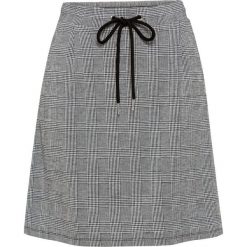 Spódnica z dżerseju bonprix szary w kratę glencheck. Szare spódniczki damskie bonprix, bez wzorów, z elastanu. Za 84,99 zł.