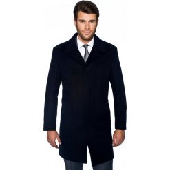 Płaszcz windear granatowy. Niebieskie płaszcze męskie Recman, m, bez wzorów, eleganckie, bez kaptura. Za 899,00 zł.