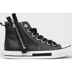 Big Star - Trampki. Czarne trampki i tenisówki damskie BIG STAR, bez wzorów, z gumy, na sznurówki. W wyprzedaży za 69,90 zł.