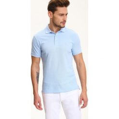 T-SHIRT MĘSKI POLO ZE STRUKTURALNEJ DZIANINY. Szare koszulki polo marki Top Secret, na lato, m. Za 34,99 zł.