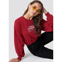 Cheap Monday Bluza Get Sweater - Red. Czerwone bluzy rozpinane damskie Cheap Monday, z nadrukiem. Za 181,95 zł.