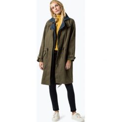 Comma casual identity - Płaszcz damski, zielony. Zielone płaszcze damskie marki comma casual identity, bez wzorów, z jeansu, eleganckie. Za 249,95 zł.