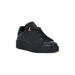 Buty Tommy Hilfiger 990 MONOGRAM. Czarne trampki i tenisówki damskie TOMMY HILFIGER, bez wzorów, bez zapięcia. Za 525,42 zł.