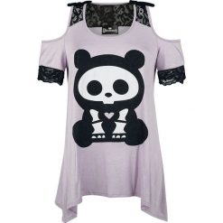 Bluzki, topy, tuniki: Skelanimals ChungKee The Panda Koszulka damska jasnofioletowy (Lilac)