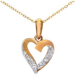 Naszyjniki damskie: Złoty naszyjnik z diamentami – dł. 46 cm