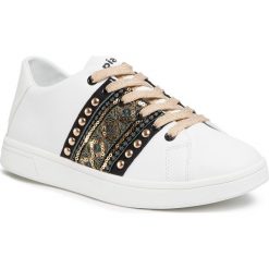 Sneakersy DESIGUAL - Cosmic Exotic Gold 20SSKP28 1000. Białe półbuty damskie Desigual, na co dzień, z aplikacjami, ze skóry ekologicznej, bez obcasa, na płaskiej podeszwie, bez zapięcia. Za 399,00 zł.