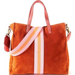 Shopper bag damskie: Skórzana torba shopper