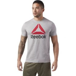 Reebok Koszulka szara QQR Stacked r. S (CW5366). Szare koszulki sportowe męskie Reebok, m. Za 69,24 zł.