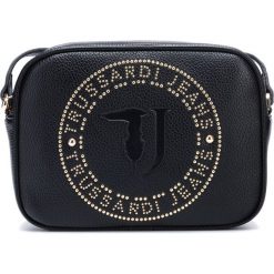 Trussardi Jeans Harper Cross body bag Czarny. Czarne torebki klasyczne damskie Trussardi Jeans, w paski, z jeansu, bez dodatków. Za 619,95 zł.