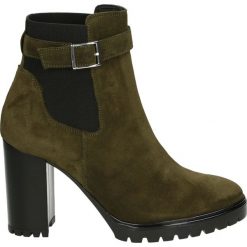 Botki - 8060K276 BETU. Brązowe botki damskie na zamek Venezia, ze skóry. Za 389,00 zł.