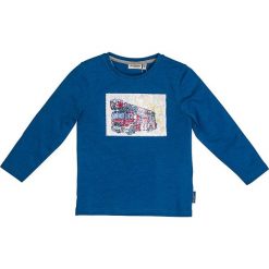 Koszulka "Fire" w kolorze niebieskim. Niebieskie t-shirty chłopięce Salt and Pepper, z nadrukiem, z bawełny, z długim rękawem. W wyprzedaży za 35,95 zł.