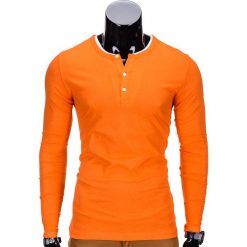 T-shirty męskie: LONGSLEEVE MĘSKI L63 – POMARAŃCZOWY