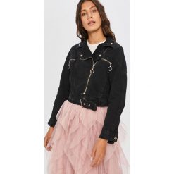 Answear Lab - Kurtka jeansowa. Czarne kurtki damskie Answear Lab, s, bez wzorów, z bawełny, krótkie. Za 189,90 zł.