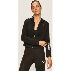 Puma - Bluza. Czarne bluzy damskie Puma, s, z nadrukiem, z elastanu, bez rękawów, z kapturem. Za 219,90 zł.