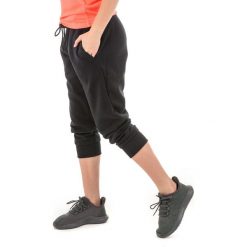 Spodnie dresowe damskie: Under Armour Spodnie damskie Slim leg Fleece Crop czarne r. S (1320610-001)