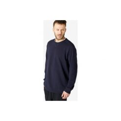 Bluza Gym & Pilates 120 męska. Niebieskie bluzy męskie DOMYOS, xl, bez wzorów, z elastanu, bez kołnierzyka, bez rękawów, bez kaptura. Za 44,99 zł.