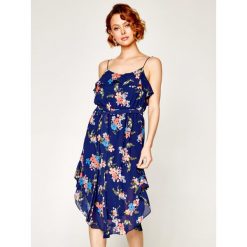 Sukienka letnia MICHAEL Michael Kors Floral Print MS08ZLHE7L. Niebieskie sukienki damskie MICHAEL Michael Kors, na lato, xs, bez wzorów, z poliesteru, bez kołnierzyka, bez rękawów. Za 999,00 zł.