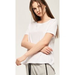 Koszulka z bawełny organicznej - Biały. Białe t-shirty damskie Reserved, l, z bawełny. Za 24,99 zł.