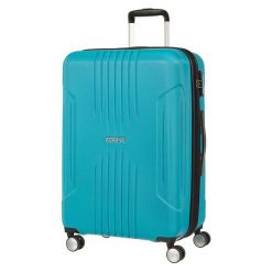 American Tourister Walizka Podróżna Tracklite 67 Cm Jasnoniebieski. Zielone walizki marki American Tourister, bez wzorów. Za 368,00 zł.
