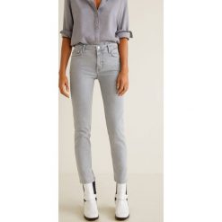 Mango - Jeansy Grey. Szare rurki damskie marki Mango, z elastanu. W wyprzedaży za 49,90 zł.