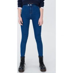 Jeansowe jegginsy high waist - Niebieski. Niebieskie jeansy damskie Sinsay, z podwyższonym stanem. Za 59,99 zł.