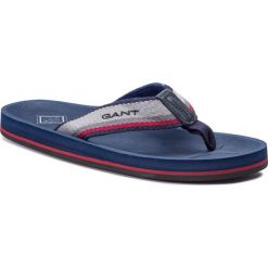 Japonki GANT - Breeze 18698413 Marine/Gray/Red G669. Niebieskie klapki męskie GANT, bez wzorów, ze skóry. Za 199,95 zł.