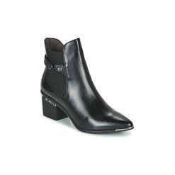 Botki Perlato 11261-JAMAICA-CROCO-NOIR. Czarne botki damskie PERLATO, bez obcasa, bez zapięcia. Za 659,00 zł.