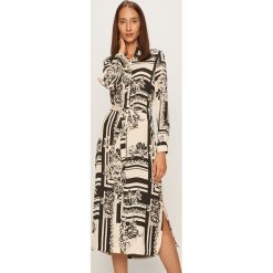 Vero Moda - Sukienka. Białe sukienki damskie Vero Moda, na co dzień, s, w paski, z poliesteru, casualowe, bez kołnierzyka, z długim rękawem, długie, maxi, proste. Za 169,90 zł.