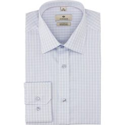 Koszula winberg 2558 długi rękaw custom fit niebieski. Niebieskie koszule męskie marki Recman, m, bez wzorów, bez kołnierzyka, z długim rękawem. Za 189,00 zł.