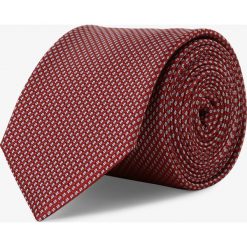 HUGO - Krawat jedwabny męski, czerwony. Czerwone krawaty męskie HUGO, do pracy, bez wzorów, z jedwabiu, eleganckie. Za 219,95 zł.