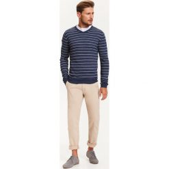 SWETER DŁUGI RĘKAW MĘSKI. Szare golfy męskie marki Top Secret, na lato, m, w paski. Za 39,99 zł.