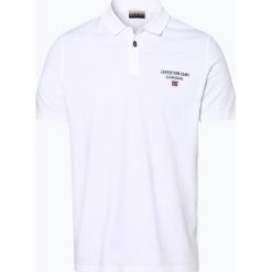 Napapijri - Męska koszulka polo, biały. Białe koszulki męskie Napapijri, m, z nadrukiem, z bawełny, bez rękawów. Za 129,95 zł.