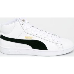 Puma - Buty Smash v2 Mid. Białe sneakersy męskie Puma, ze skóry, na sznurówki. W wyprzedaży za 229,90 zł.