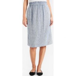 Noa Noa HEERINGBONE Spódnica trapezowa art blue. Niebieskie spódniczki damskie marki Noa Noa, bez wzorów, z bawełny, trapezowe. W wyprzedaży za 344,25 zł.