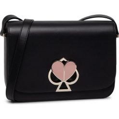 Torebka KATE SPADE - Nicola Twist Medium Shoulder Bag PXRUA167 Black 001U. Czarne listonoszki damskie Kate Spade, bez wzorów, ze skóry, bez dodatków. W wyprzedaży za 1069,00 zł.