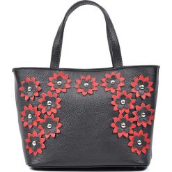 Torebki klasyczne damskie: Skórzana torebka w kolorze czarnym – 20,5 x 29 x 11 cm